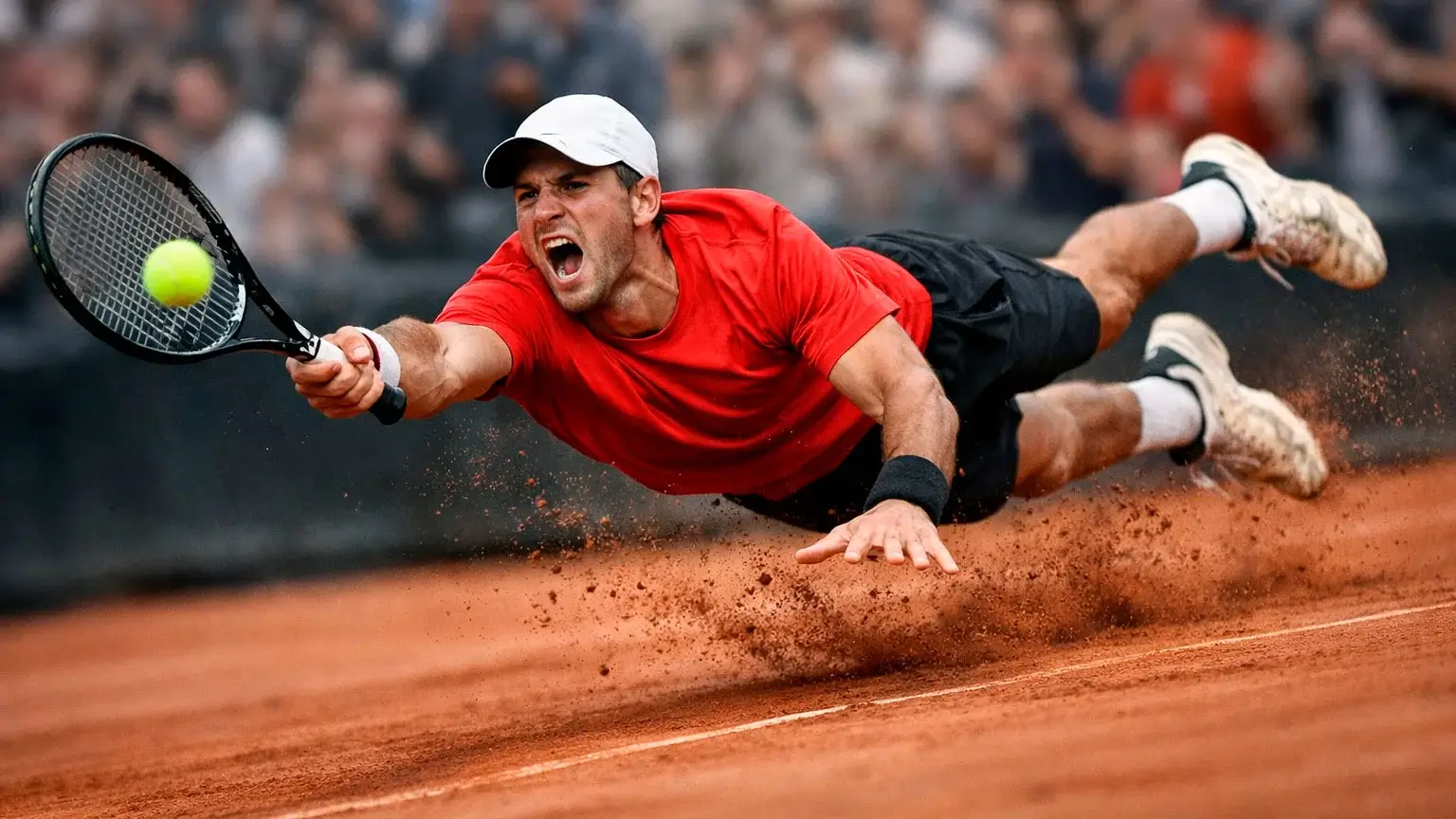 Außenseiter überrascht mit spektakulärem Punktgewinn beim Tennis